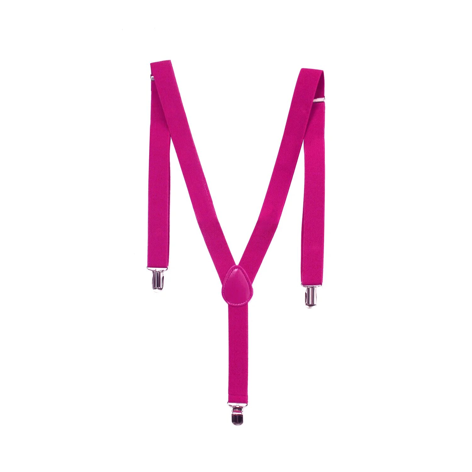 Mens Suspenders Braces Adjustable Strong Clip On Elastic Formal Wedding Slim - Pink Secondary image