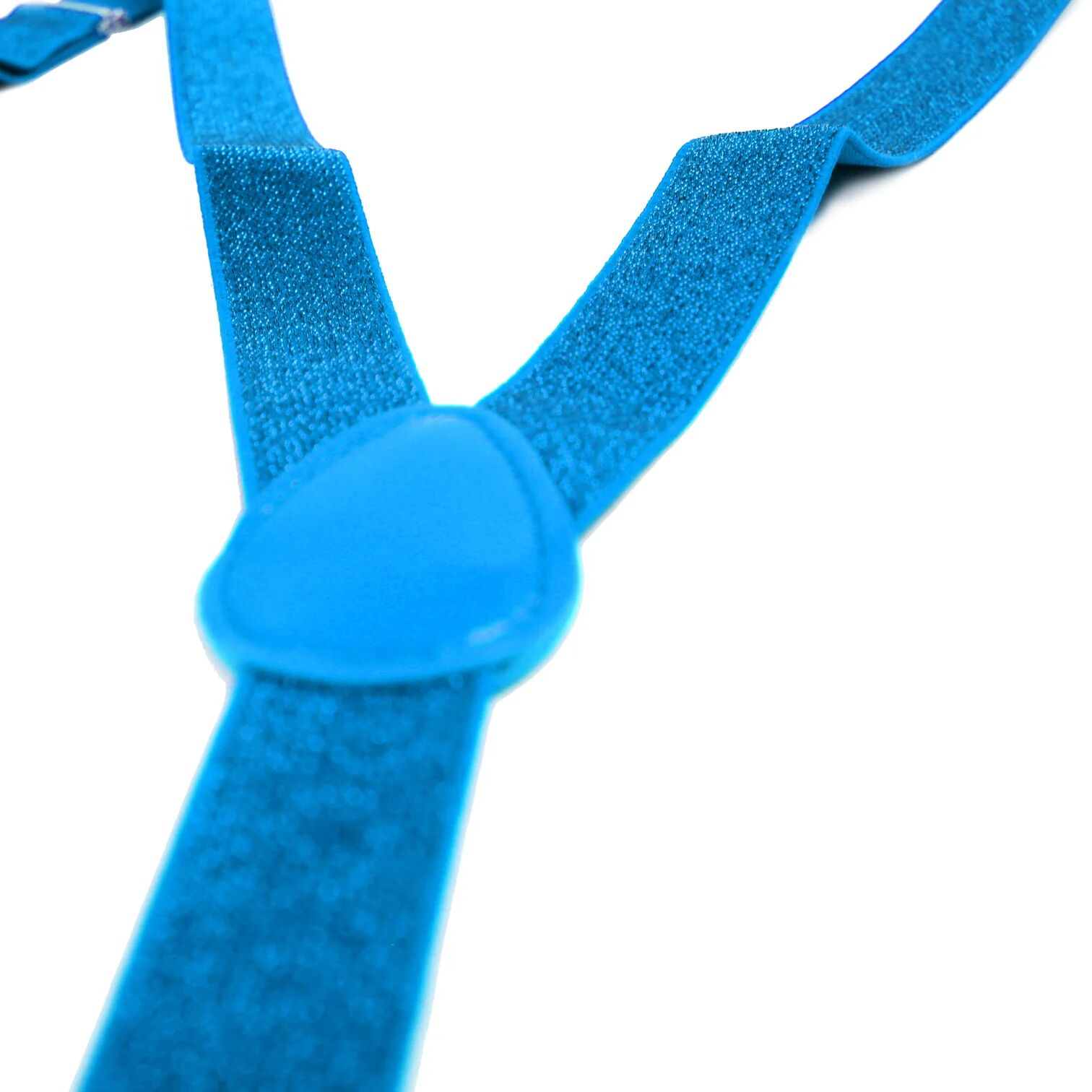 Mens Suspenders Braces Adjustable Strong Clip On Elastic Formal Wedding Slim - Sky Blue (Glitter) Secondary image