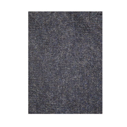 100% SHETLAND WOOL Half Zip Up Knit JUMPER Pullover Mens Sweater Knitted - Denim Blue (45) - L