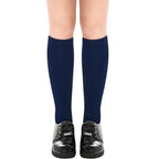 1x Pair School Uniform Knee High Socks Cotton Rich Girls Boys Kids - Navy - 6-11 (12+ Years Old)