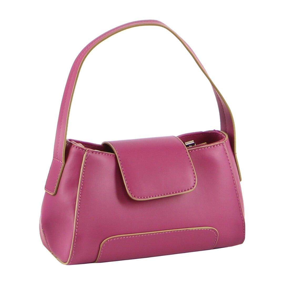 Milleni Mini Fashion Handbag Tote Bag in Magenta Secondary image