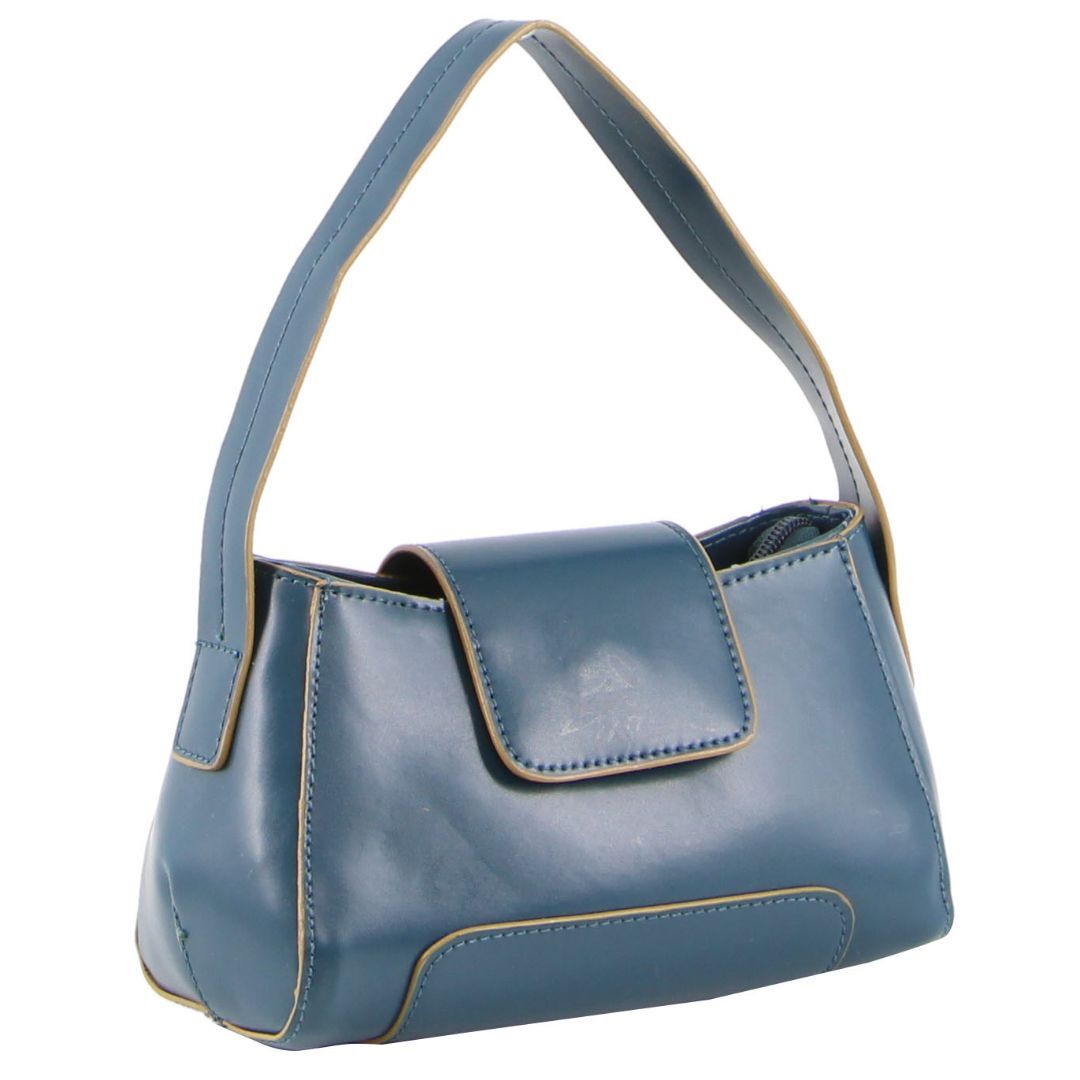 Milleni Mini Fashion Handbag Tote Bag in Teal Secondary image