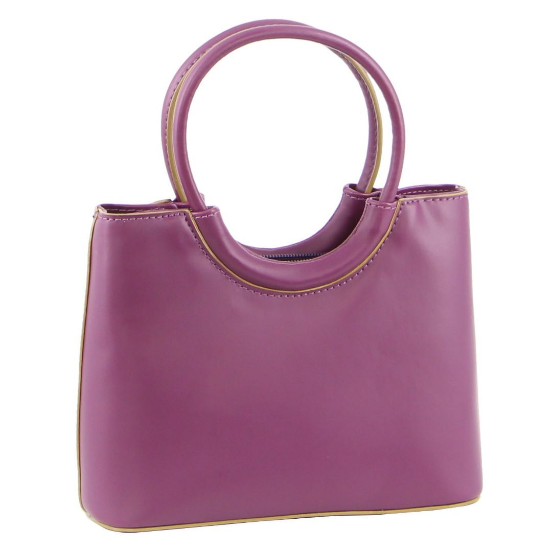 Milleni Mini Fashion Bag Tote Handbag in Plum Secondary image