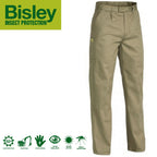 Bisley Mens Insect Protection Drill Work Pants Trousers - Khaki - 112cm