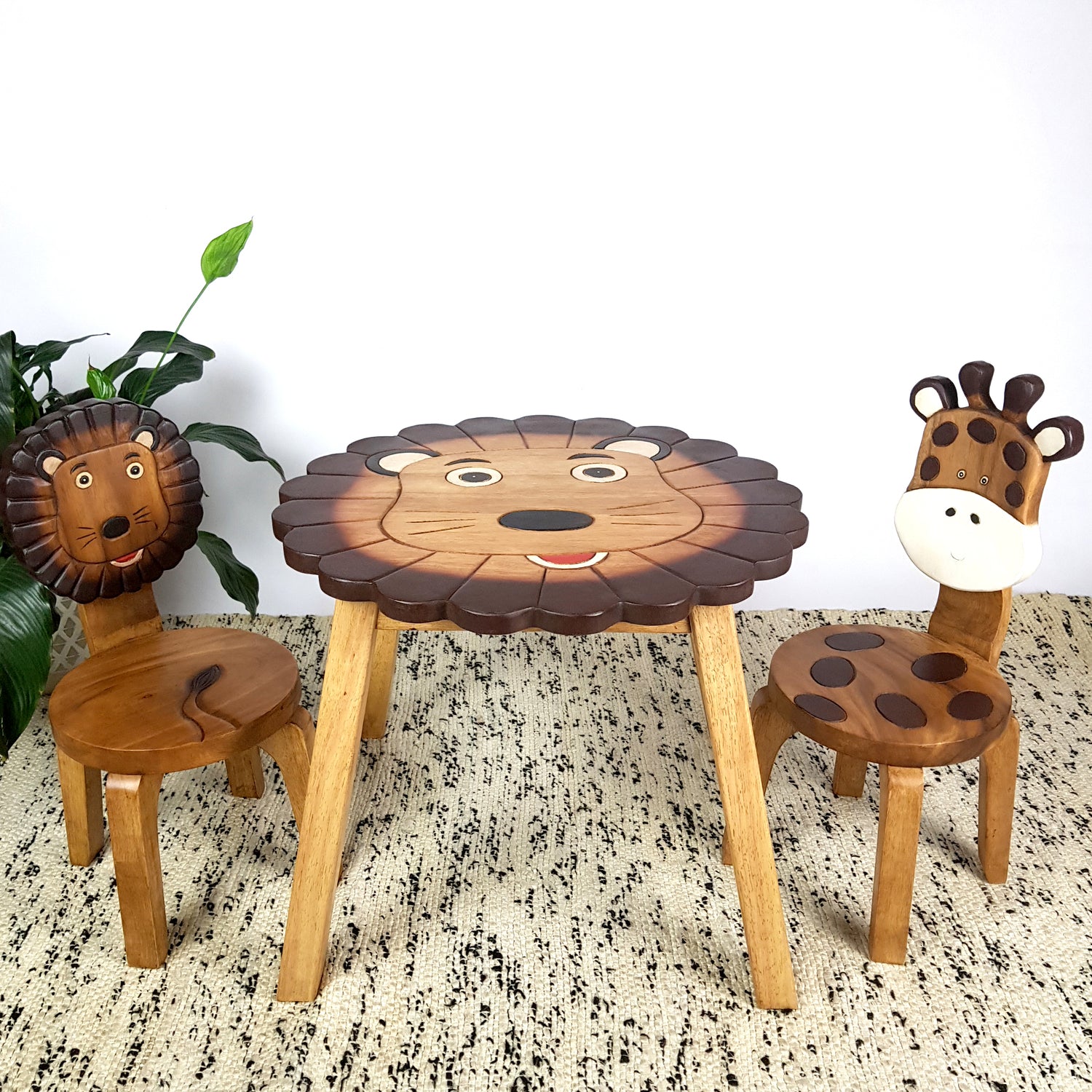 Lion Table + 2 Chairs Set Main image