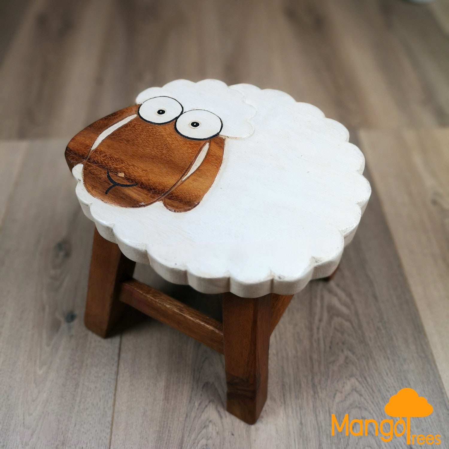 Kids Wooden Stool Long Ear Sheep Main image