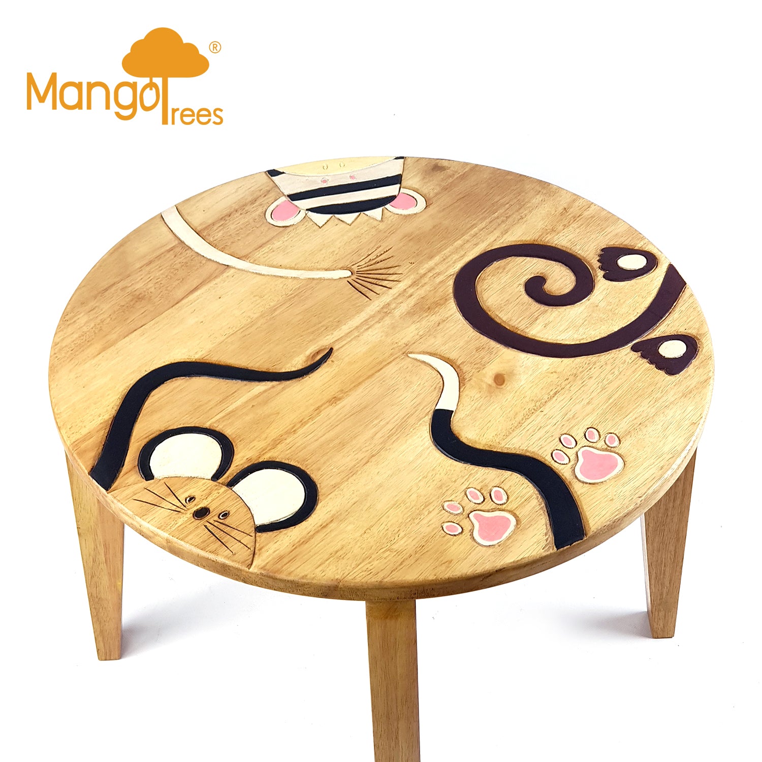Kids Wooden Table Mix Animal Tails Main image