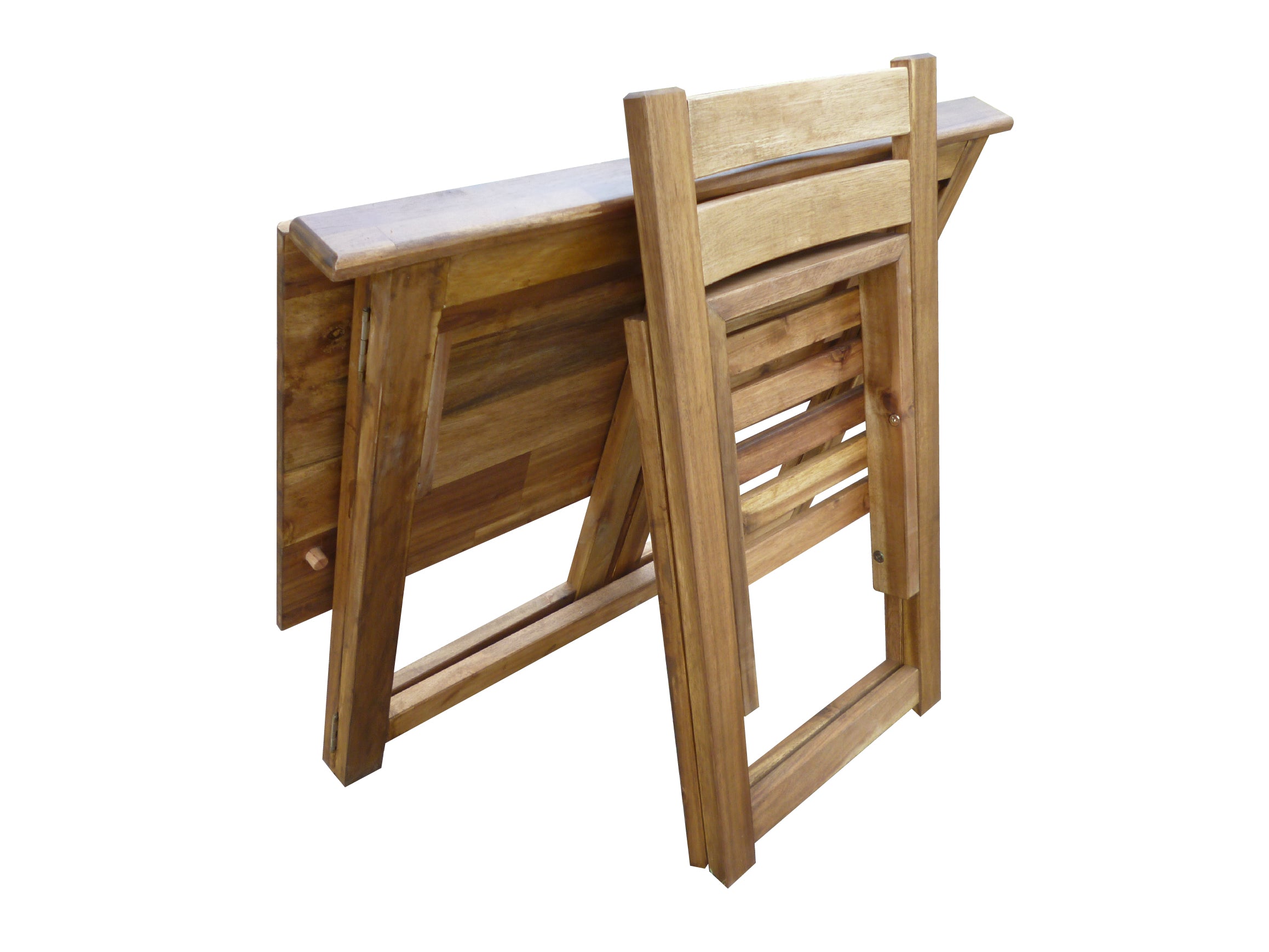 Hardwood Foldable Teen Desk Set (Acacia) Main image