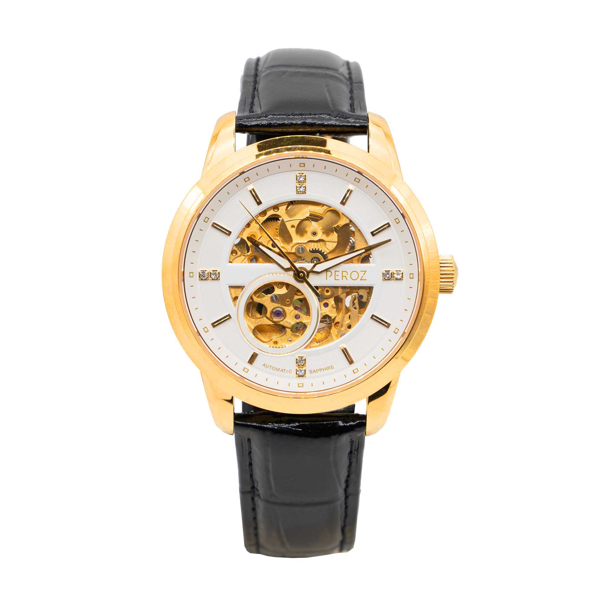 Peroz Automatic Men's Watch - Black Leather Main image