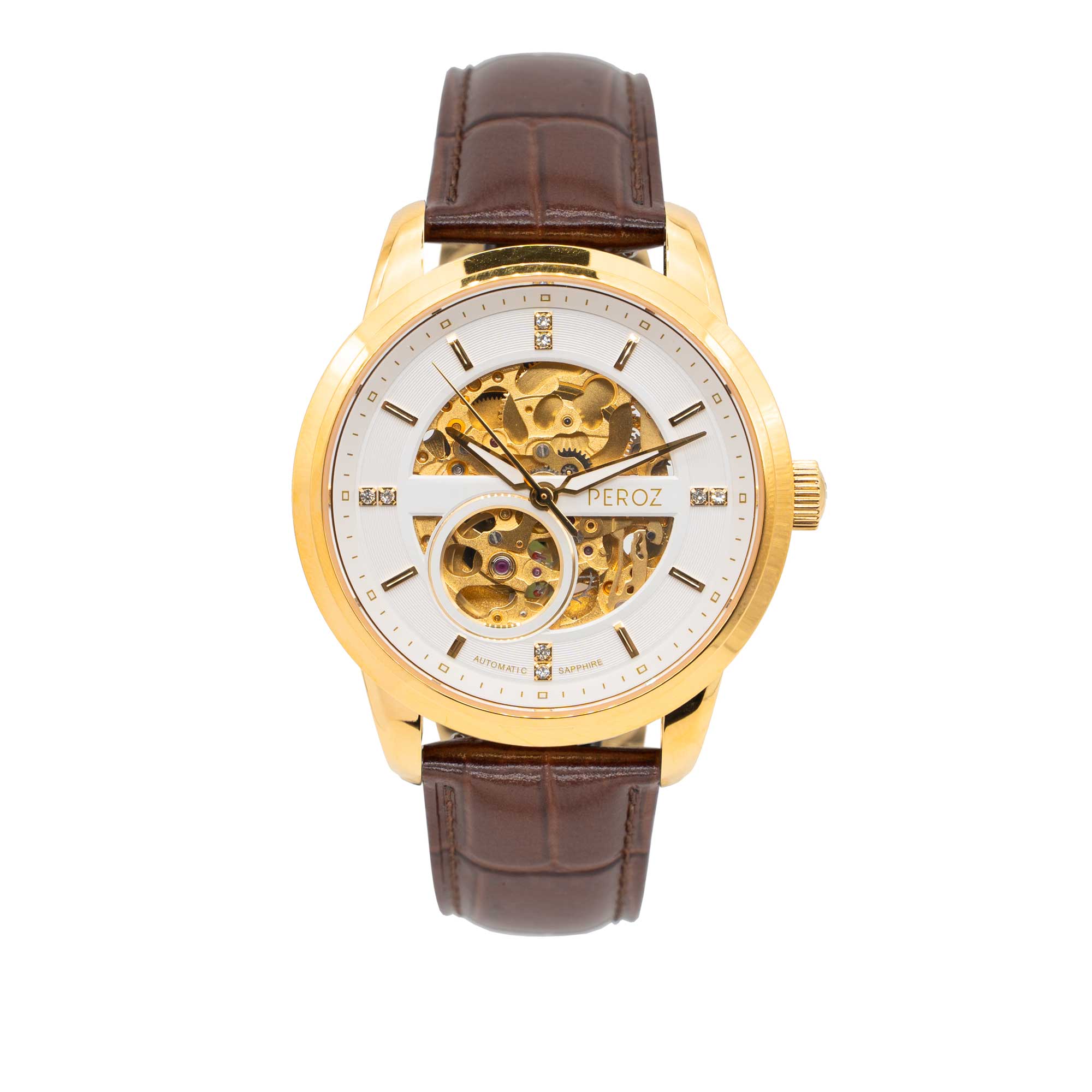 Peroz Automatic Men's Watch - Brown Leather Main image