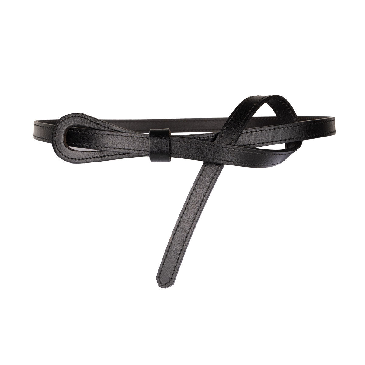 Peroz Joy Women's Black Leather Knot Belt Secondary image