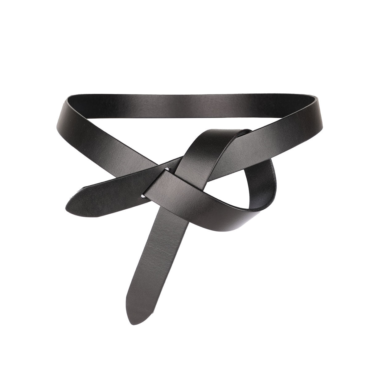 Peroz Arla Women's Black Leather Knotted Belt Secondary image