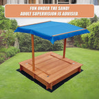 Kids Wooden Toy Sandpit with Canopy
