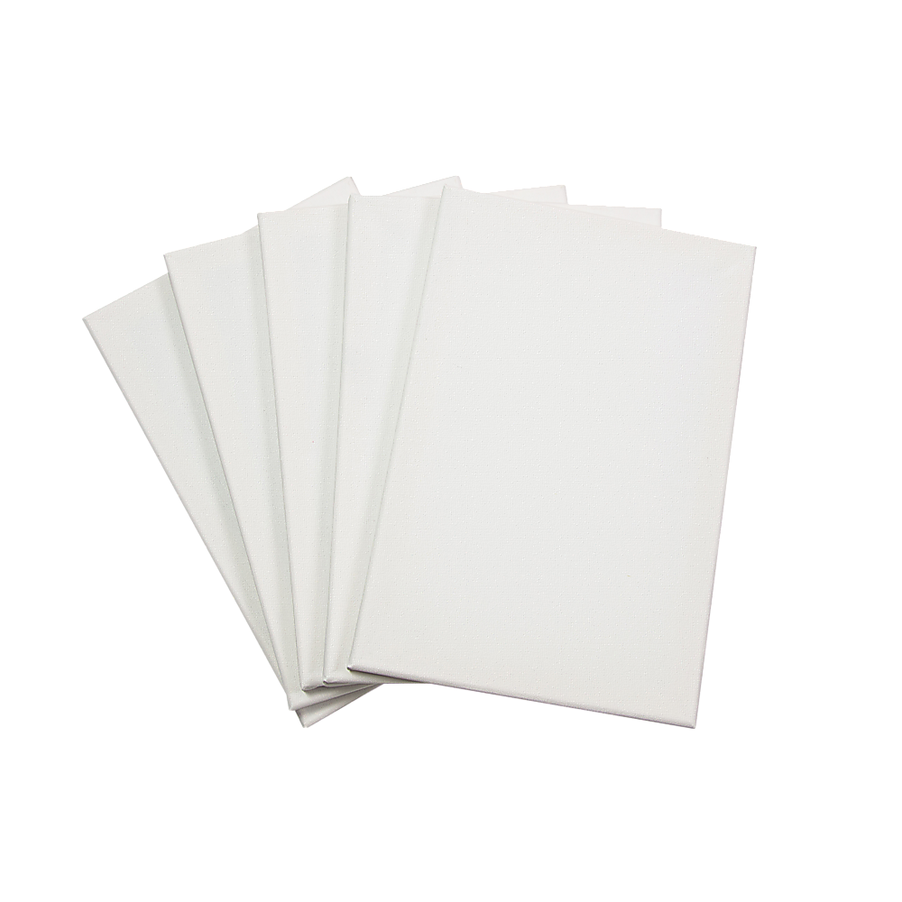 5 pack of 20x30cm Artist Blank Stretched Canvas Canvases Art Large White Range Oil Acrylic Wood Main image