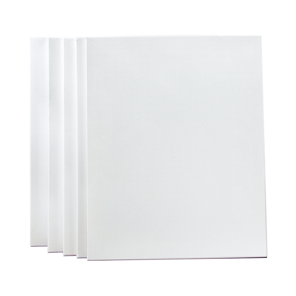 5 pack of 50x60cm Artist Blank Stretched Canvas Canvases Art Large White Range Oil Acrylic Wood Main image