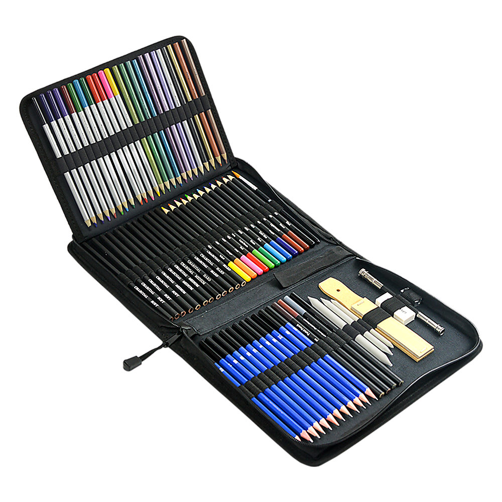 Art Sketch Pencils Oil Drawing Colouring Graphite Charcoal Pencil Set 72pcs/set Main image