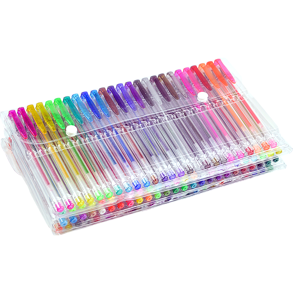 Glitter Gel Pens (100 pack) with 2.5X More Ink - Craft, Kids & Adult Colouring Main image