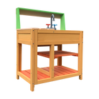 Childrens Outdoor Play Mud Kitchen Sand Pit with Display Shelf