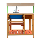 Childrens Outdoor Play Mud Kitchen Sand Pit with Display Shelf