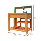 Childrens Outdoor Play Mud Kitchen Sand Pit with Display Shelf