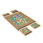 Wooden Jigsaw Puzzle Table Board Storage Table Tray Puzzle For Adult Kid
