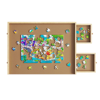 Wooden Jigsaw Puzzle Table Board Storage Table Tray Puzzle For Adult Kid