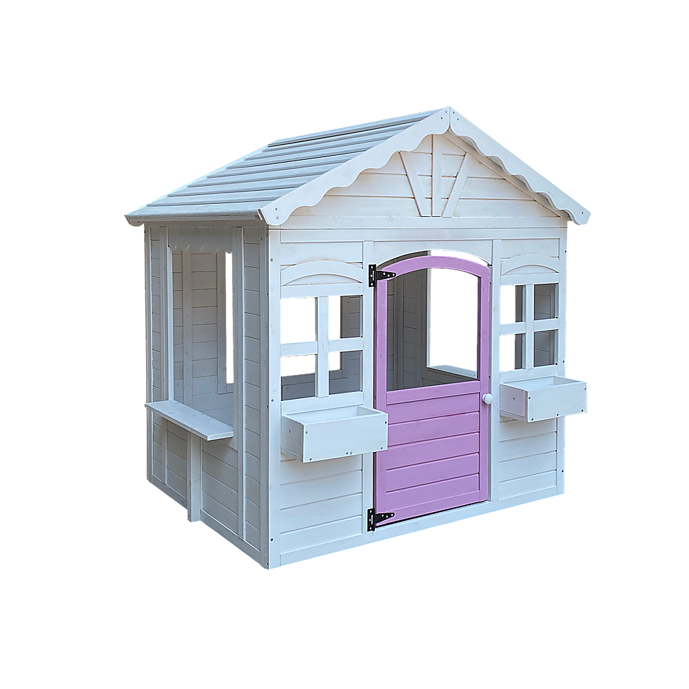 Cubby House Kids Wooden Outdoor Playhouse Cottage Play Children Timber Main image