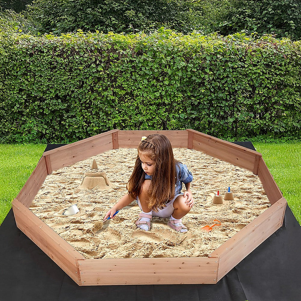 Kids Sand Pit Large Octagonal Wooden Sandpit Secondary image