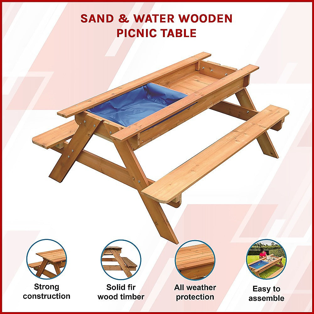 Sand & Water Wooden Picnic Table Secondary image