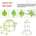 217pcs Kids Construction Fort Building Kit Castles 3D Play House Tent Toys