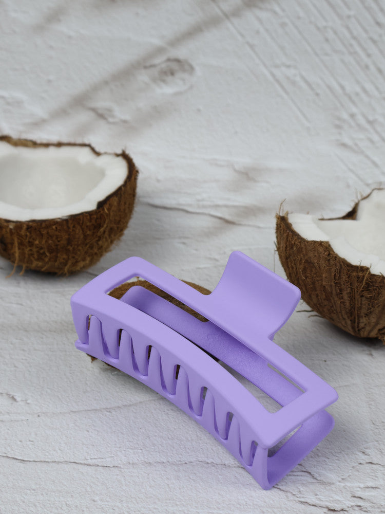 Claw Clip - Jumbo Elongated Rectangle - Purple Main image