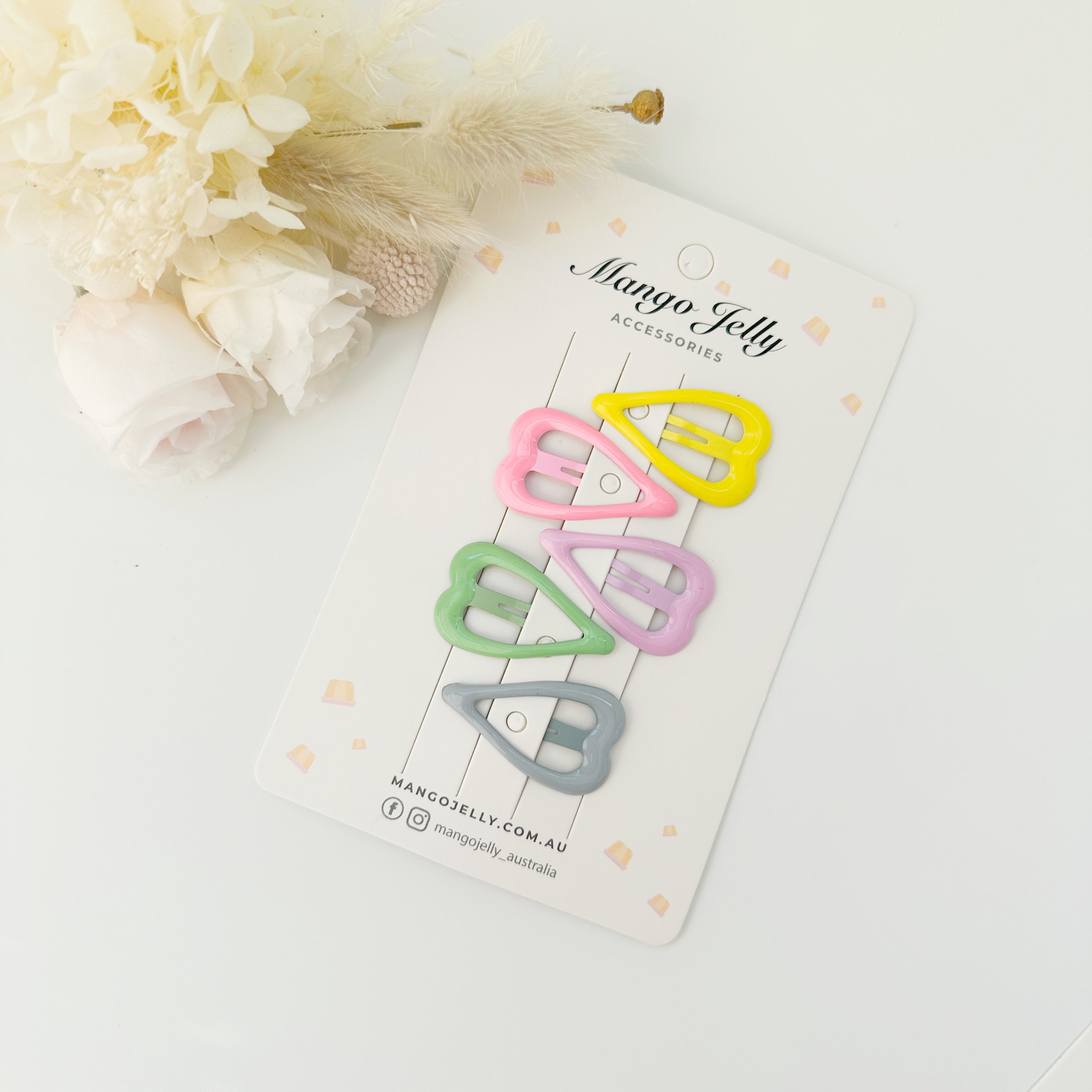 MANGO JELLY Butter Cream Hair Clips Collection - Candy Heart shape - One Pack Main image