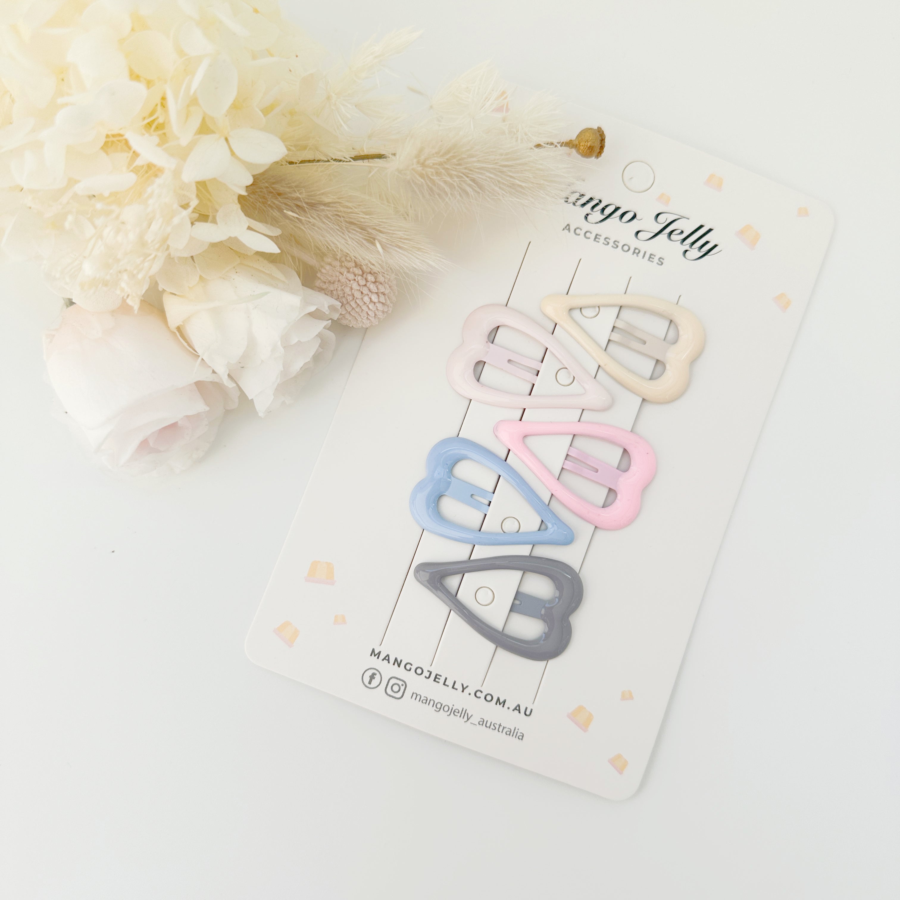 MANGO JELLY Butter Cream Hair Clips Collection - Ice cream Heart shape - Twin Pack Main image