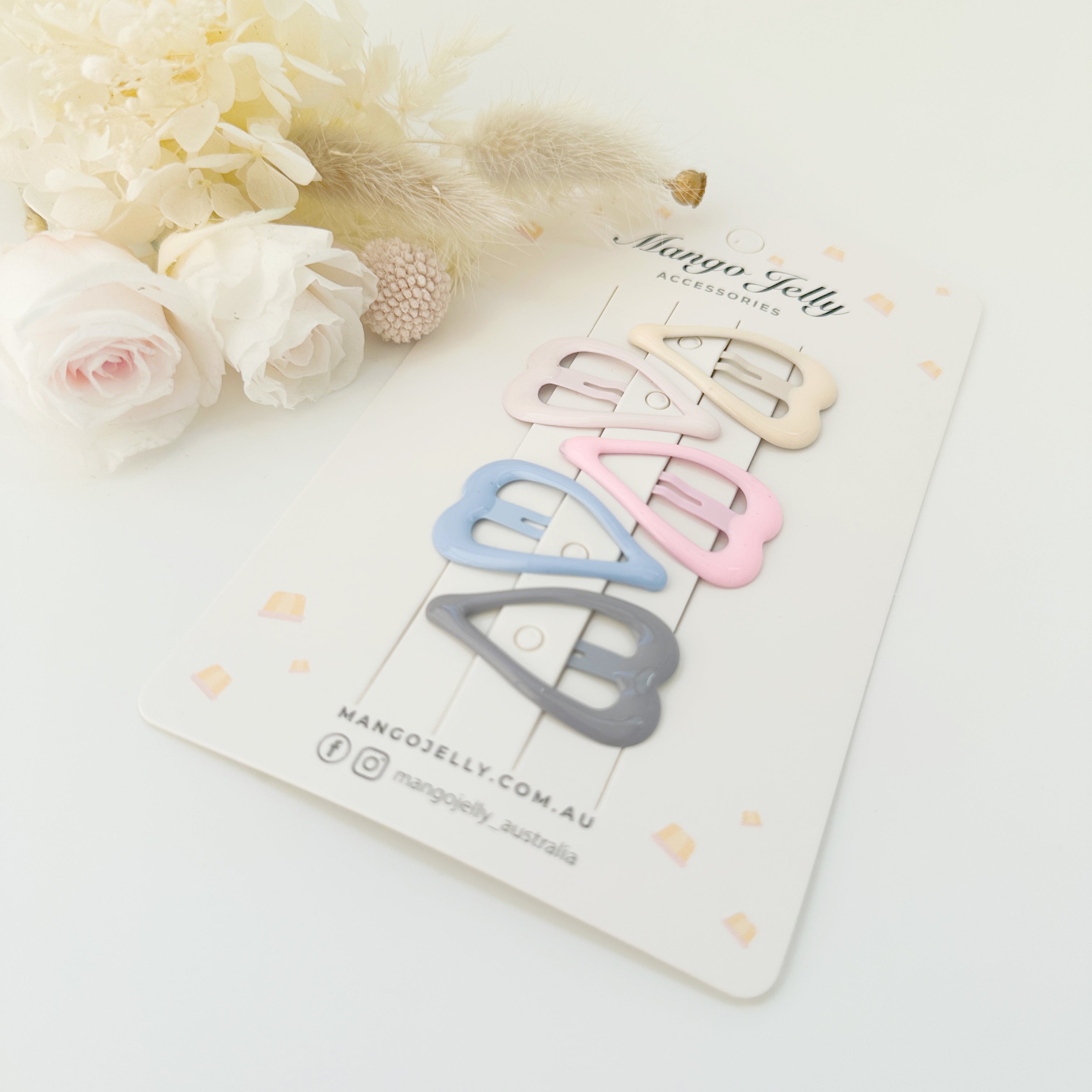 MANGO JELLY Butter Cream Hair Clips Collection - Ice cream Heart shape - Twin Pack Secondary image