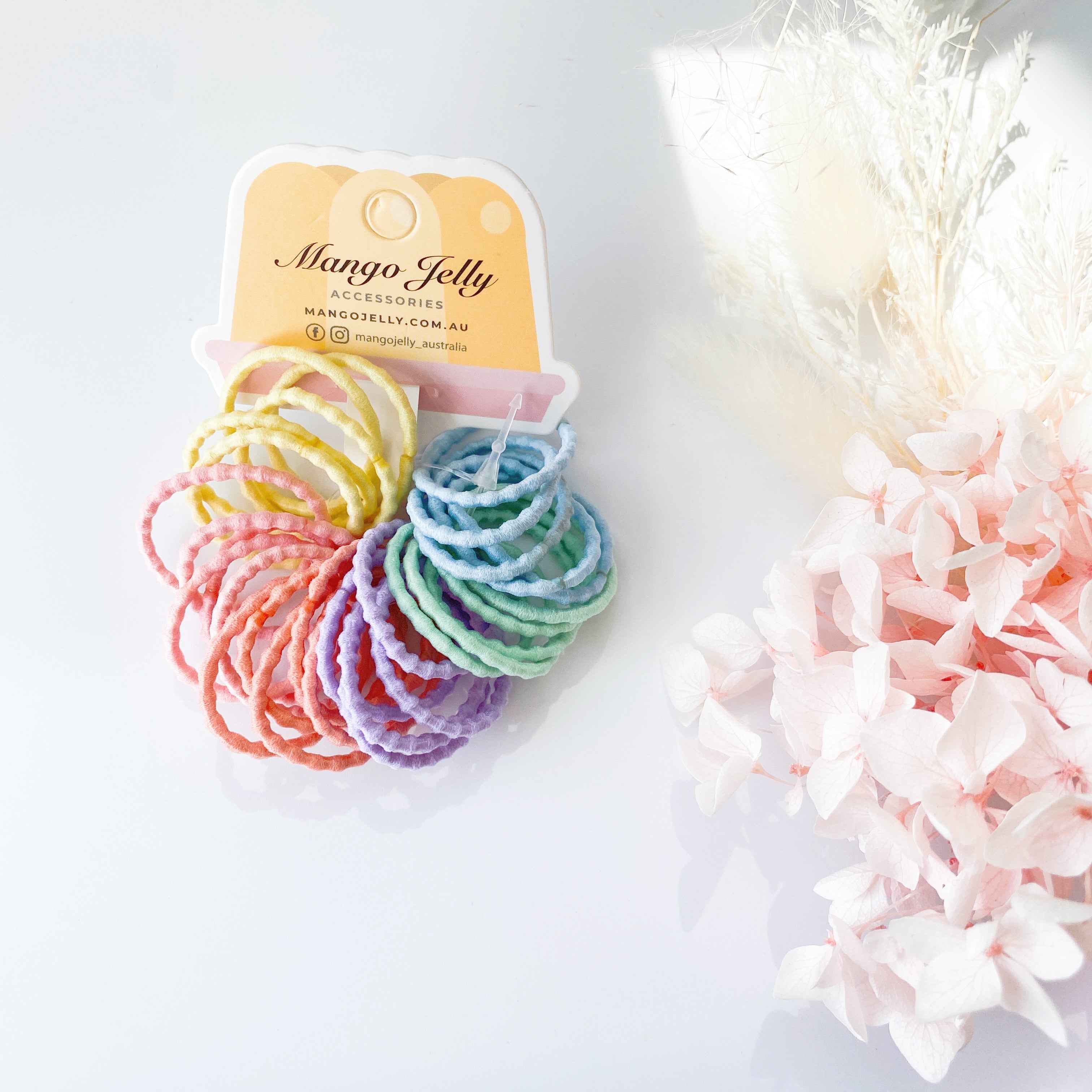 MANGO JELLY Kids Hair Ties (3cm) - Bubbly Candy - Three Pack Main image