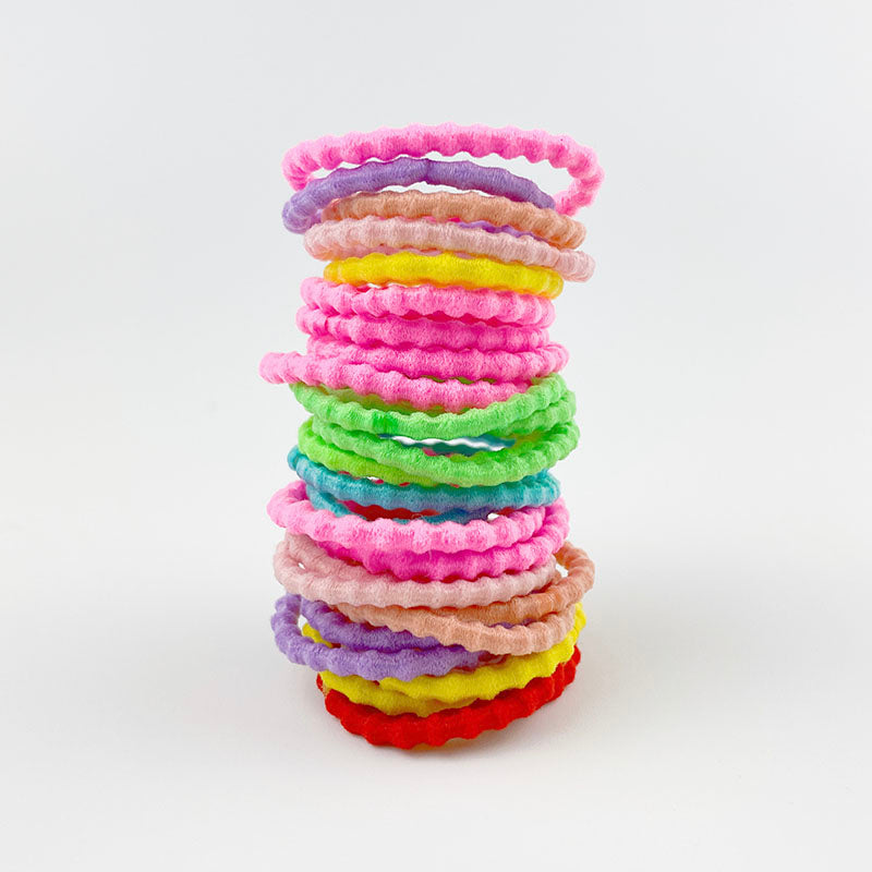 MANGO JELLY Kids Hair Ties (3cm) - Bubbly Neon - Three Pack Secondary image