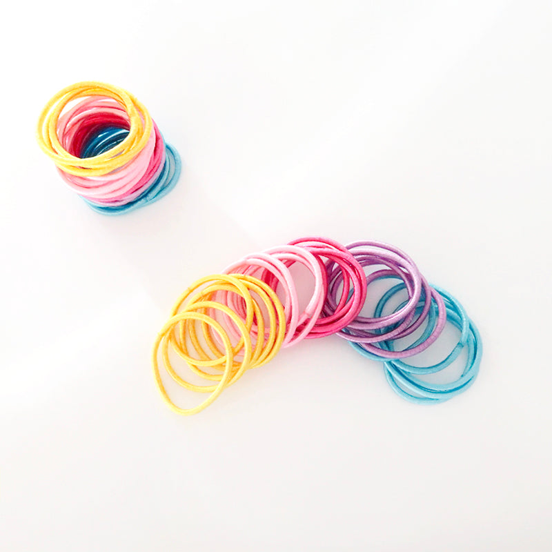 MANGO JELLY Kids Hair Ties (3cm) - Classic Summer Bright -Twin Pack Secondary image