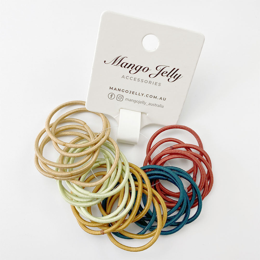 MANGO JELLY Kids Hair Ties (3cm) - Classic Forest -Twin Pack Main image
