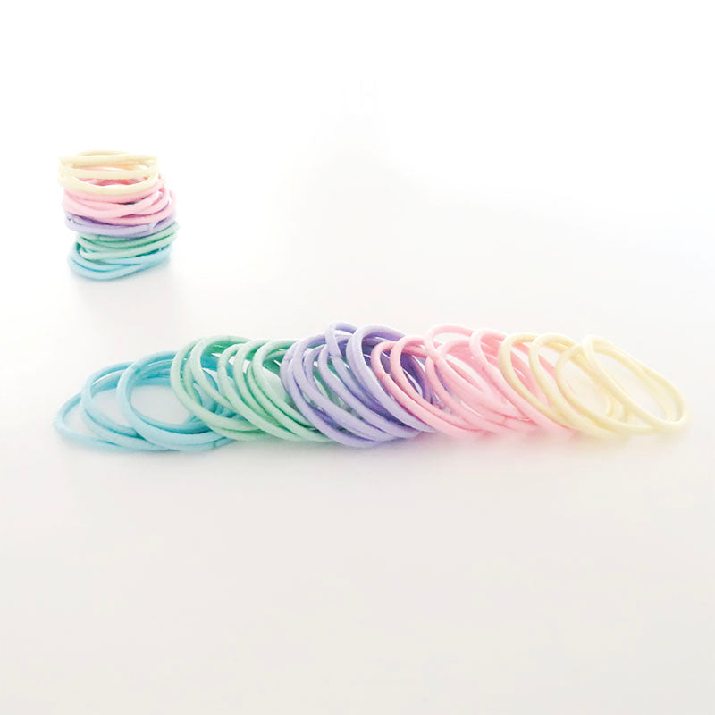 MANGO JELLY Kids Hair Ties (3cm) - Classic Soft Pastel -Twin Pack Secondary image