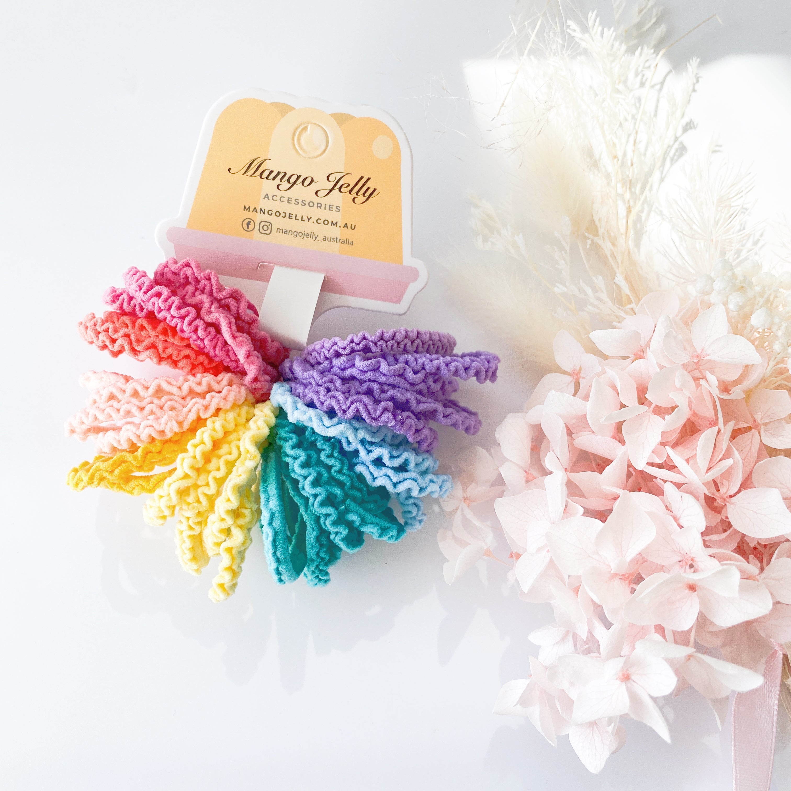 MANGO JELLY Kids Hair Ties (3cm) - Lace Candy - Six Pack Main image