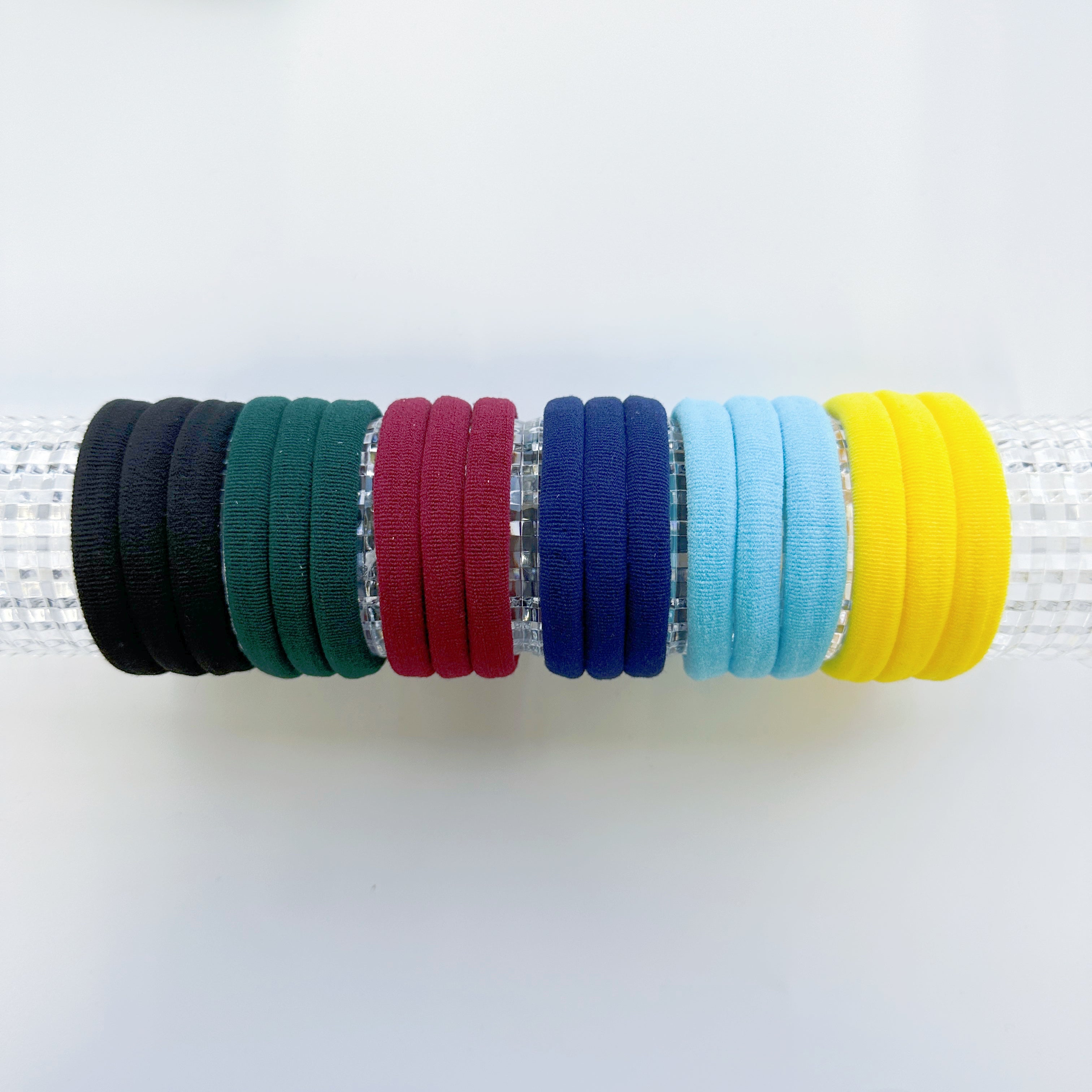 MANGO JELLY Metal Free Hair ties (4.5cm) - School Colour Navy 10P - Three Pack Secondary image
