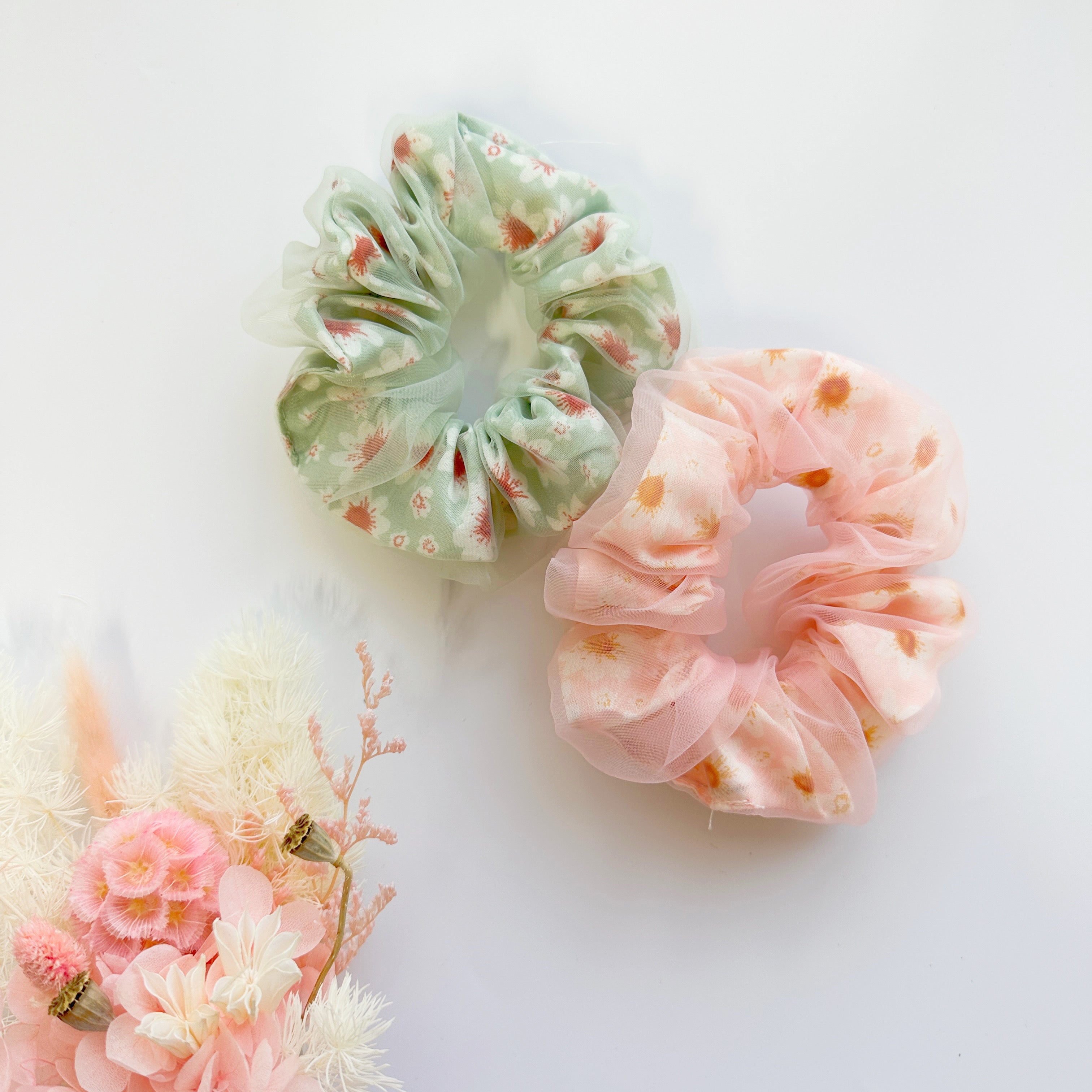 MANGO JELLY Daisy Scrunchies 2P - Pink Main image