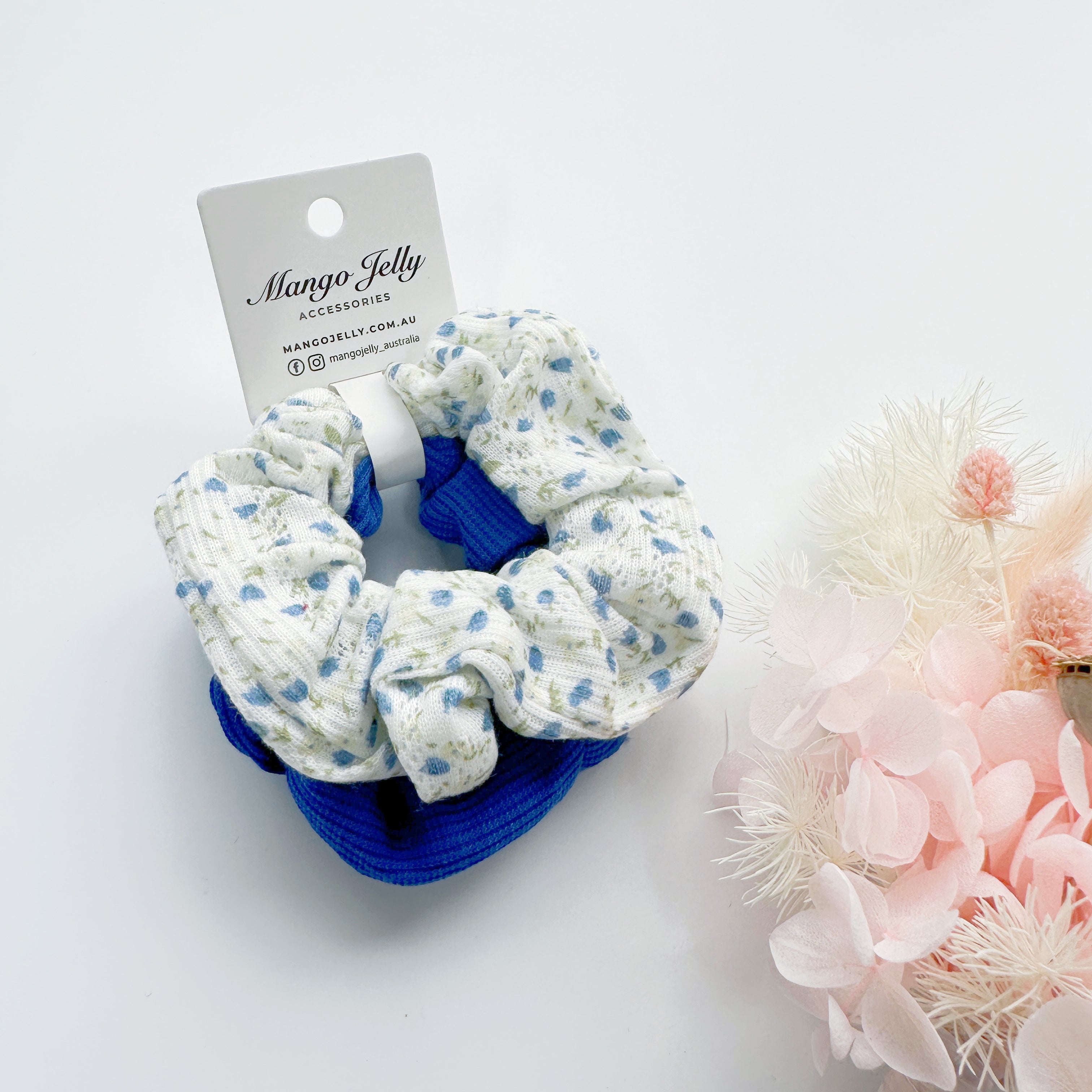 MANGO JELLY Scrunchies 2P - Royal Blue Secondary image