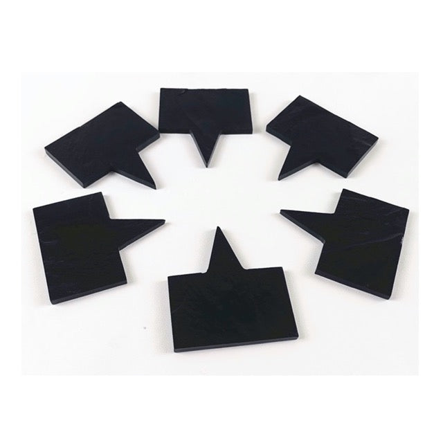 Food Markers, Black Slate, Hand Cut, for Cheeseboards, Charcuterie Board, Displays Habitat & Style