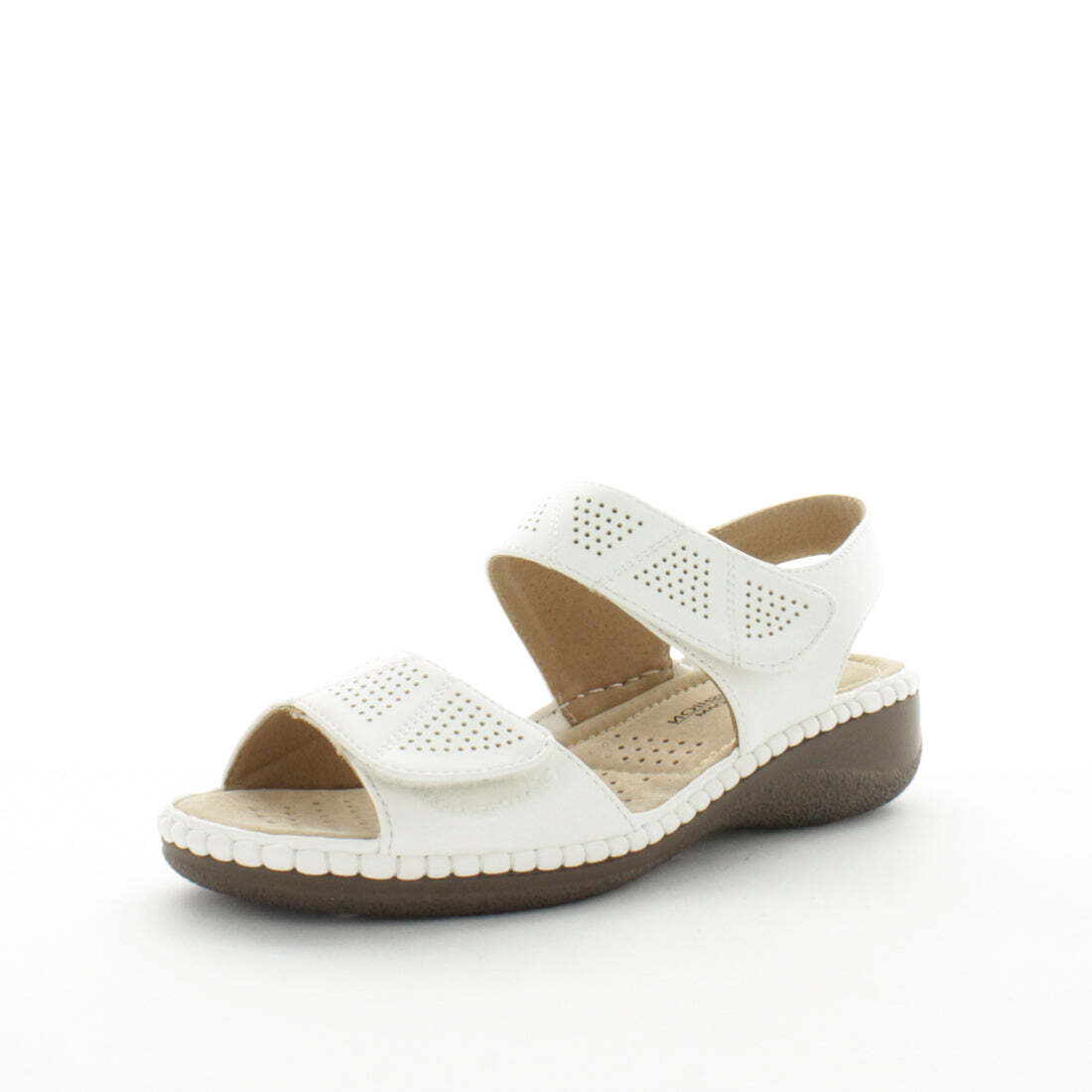 AEROCUSHION Women's MANELA Sandals White Smooth Shoe 7US Main image