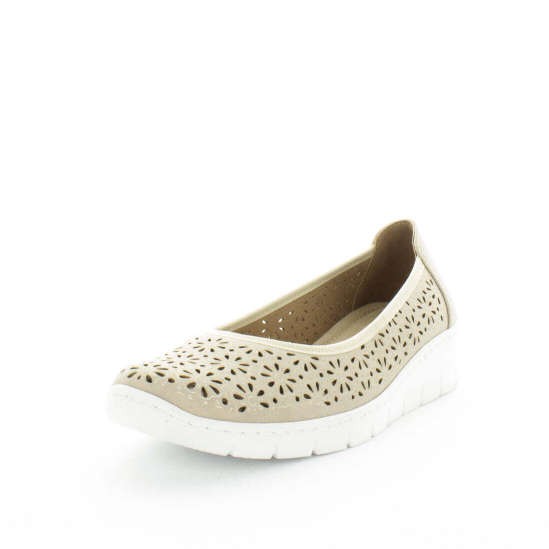 AEROCUSHION Women's MARLON Wedges Beige Brushed Shoe 10US Main image