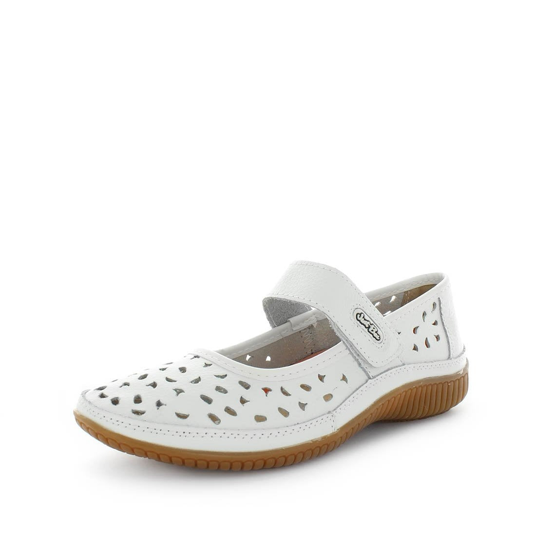 JUST BEE Women's CALEBASIC Flats White 41EU Main image