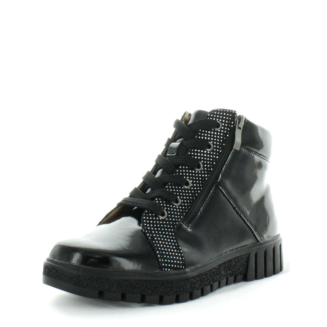 JUST BEE Women's CAMPANA[Size:39] Boots Black Patent 39EU Main image