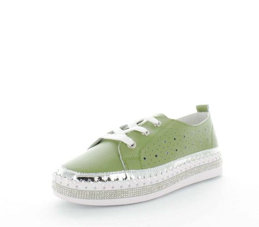 JUST BEE Women's CASINI Flats Green 41EU