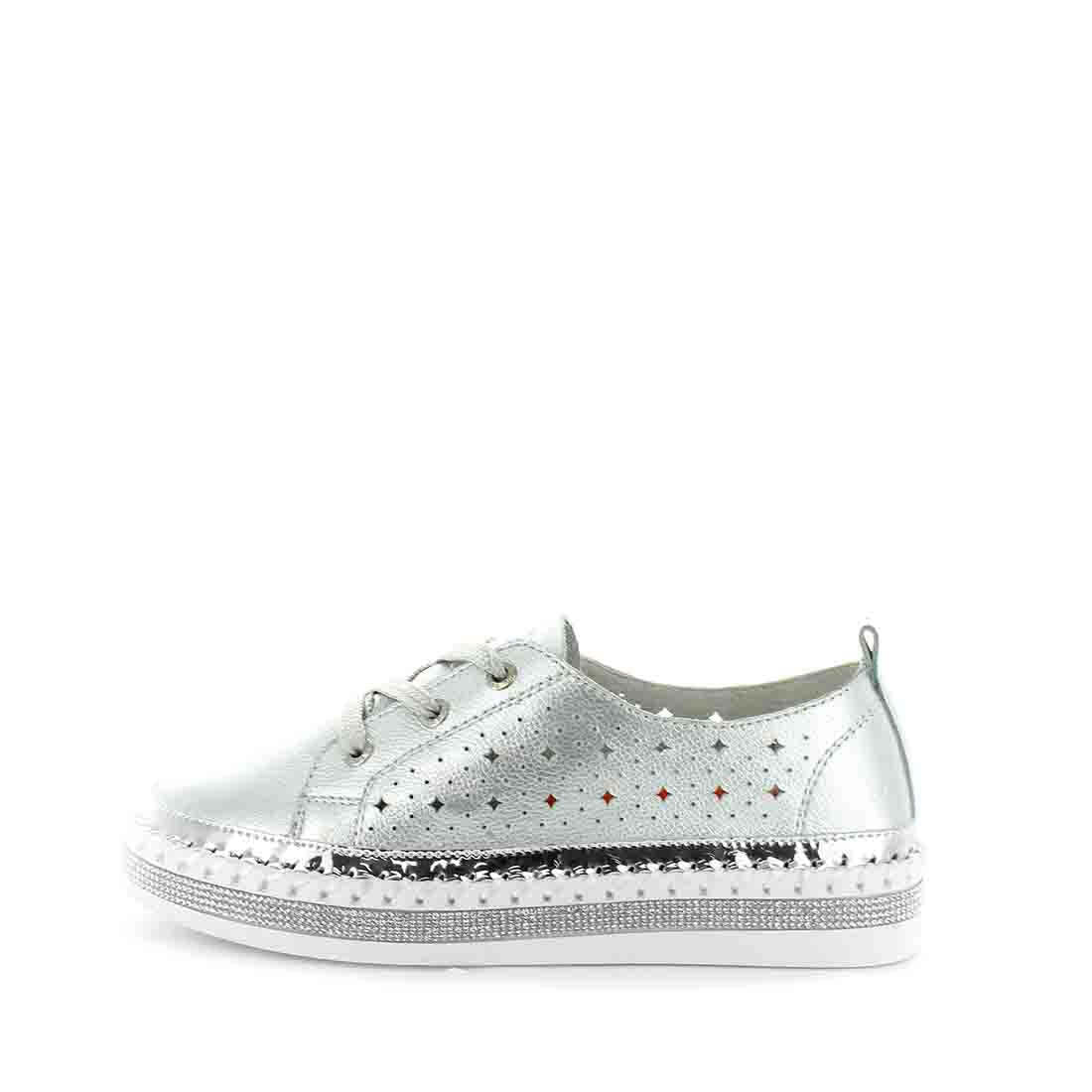 JUST BEE Women's CASINI Flats Silver 39EU Main image